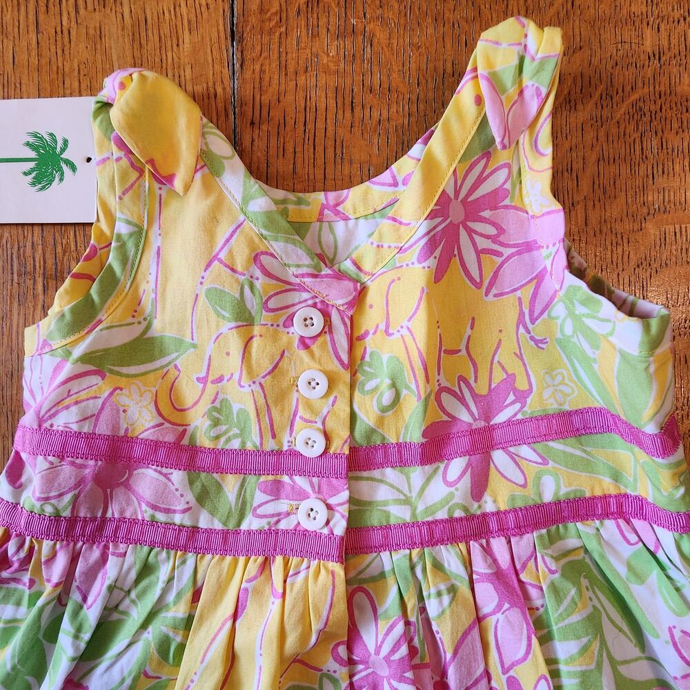 Vintage 2000s Lilly Pulitzer 4T Elephant Bow Dress NWT - Picture 3 of 6